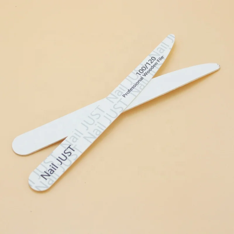 Factory Supply Knife Shape Wooden Double Sided Nail File Printed Nail Polish Strip Nail File