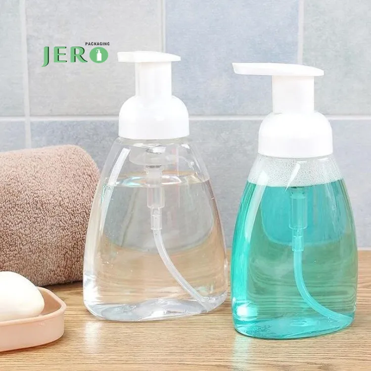 Wholesale cosmetic liquid empty foam bottle PET 300ml foam soap dispenser bottle pump 250ml foam pump bottles