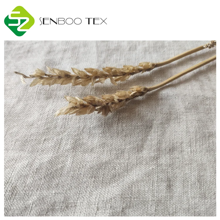 Wholesale 175~200gsm 100% Linen Fabric Natural color Stonewashed For Hometextile And Clothes