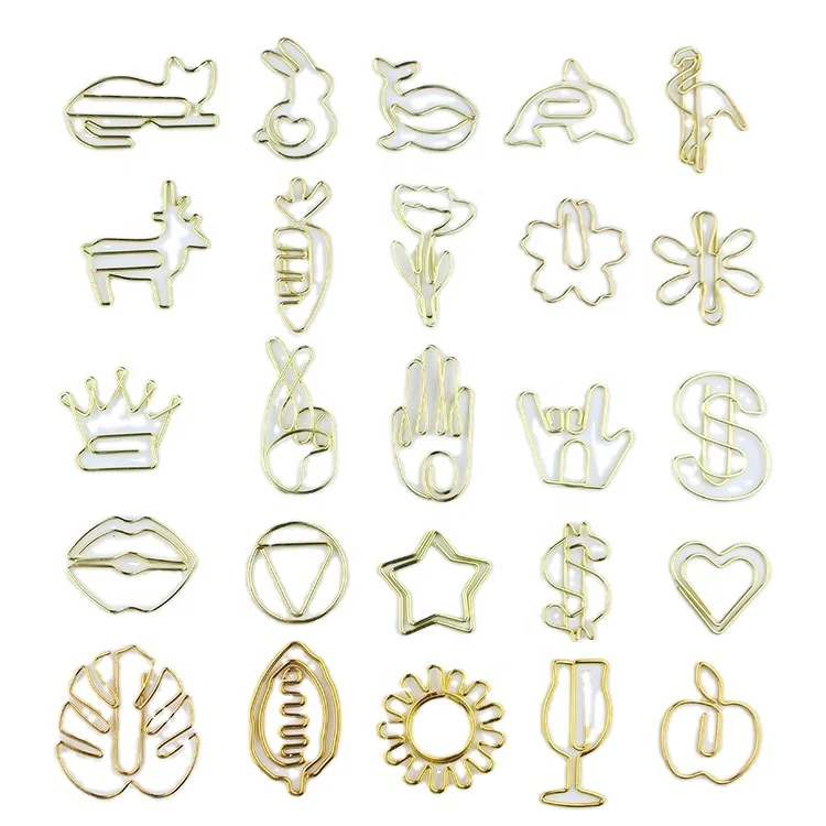 16 years factory custom kinds of shape paper clips