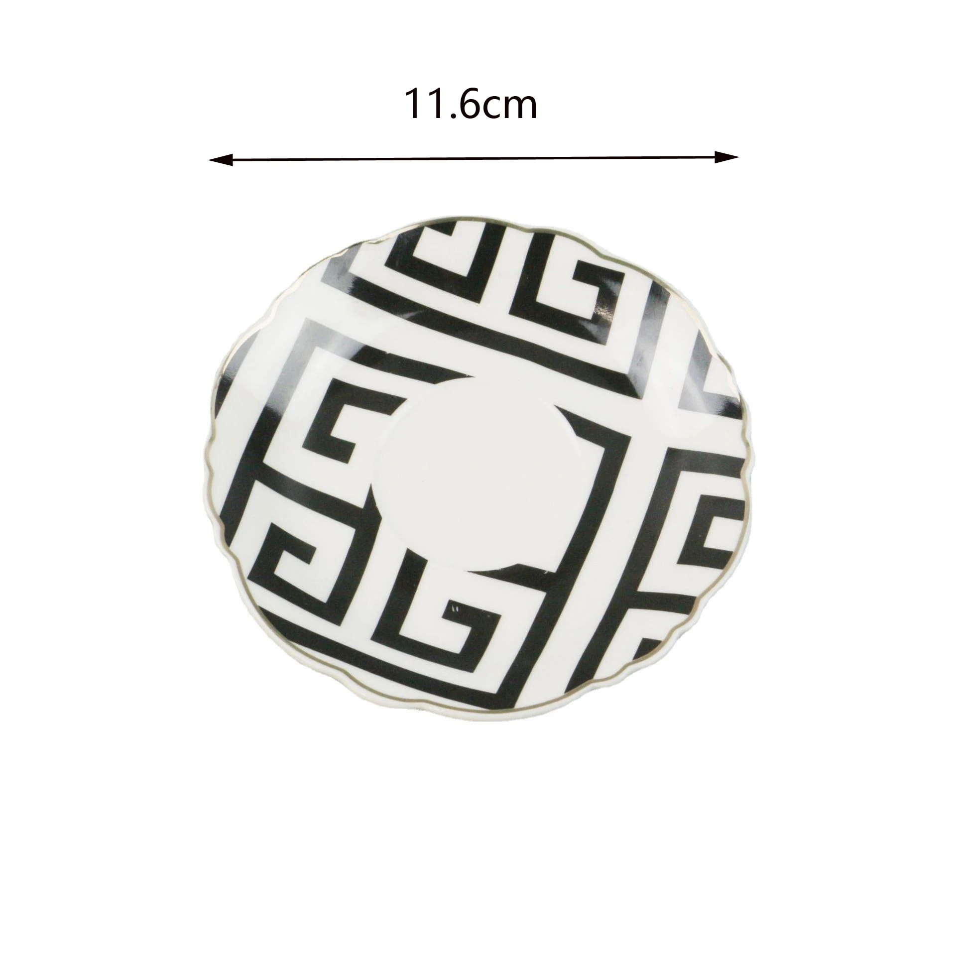 Amazon Hot sale Set of 6 Cups Colored Glaze Hand Painted  Gold Rim Porcelain Espresso Coffee Cups Tea Set