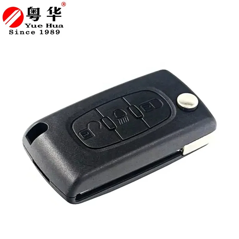 Low Price 3 Buttons with Light Button CE0536 Car Remote Key Case Shell Cover For Peugeot 407 607 Citroen C2 C3 C4 C5 C6 C8