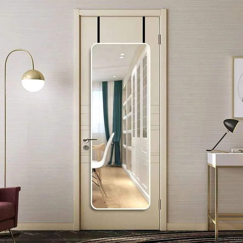 Home decor over door hanging mirror modern customized metal framed full length body shower bathroom wall mirror