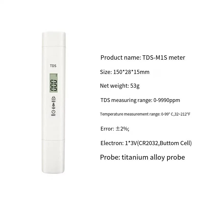 Xiuda M1 Digital Ph Meter Pen Essential Water Quality Ec Tds Meter for Garden Supplies