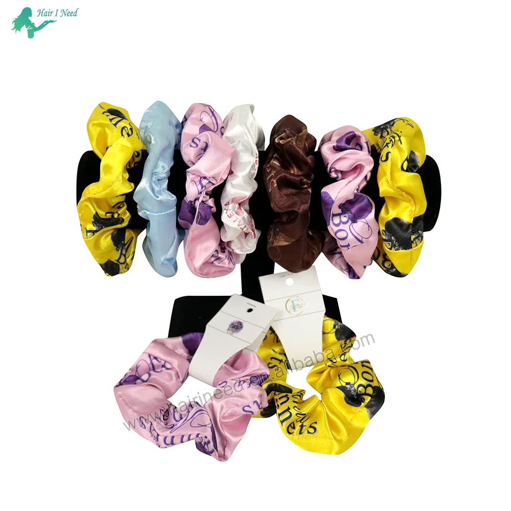 Шелковые атласные резиновые резинки для волос с принтом из натурального жемчуга