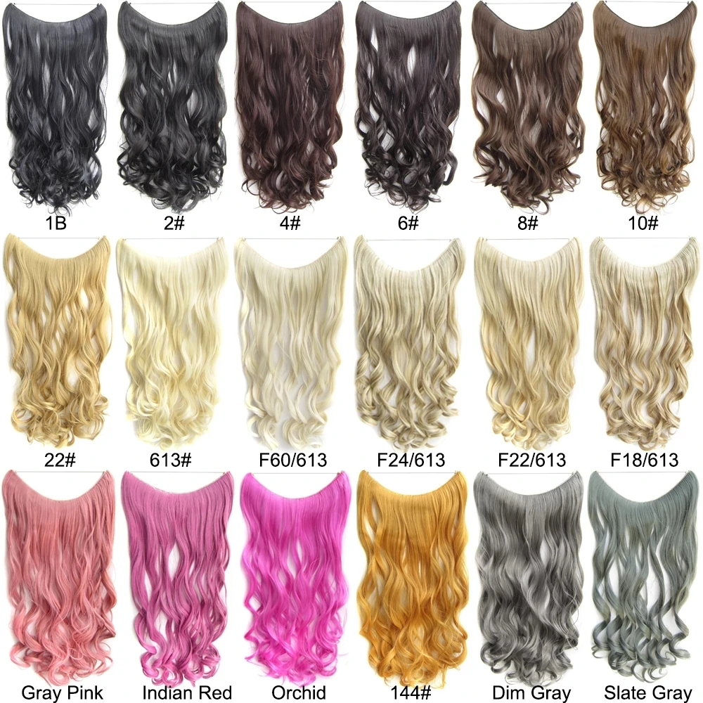 2024 hot  one piece  Secret Halo Synthetic Hair Extension  , No Clip in Synthetic  Hair piece fish line hair