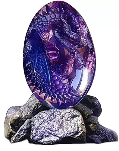 Lava Dragon Egg Fire Pocket Dragon Luminous Dream Crystal Transparent Handmade Sculpture Fire Pocket Dragon Souvenir