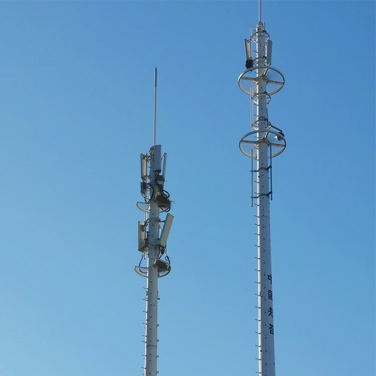 Pipe Telecommunication Wifi Antenna Tower Galvanized Single Tube Communication Tower Steel Tubular Pole