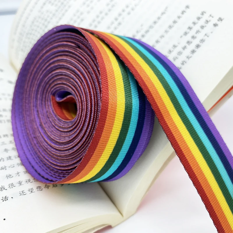Custom Striped 1.5 inch 38 mm Polyester Webbing Strap for Shoulder Strap