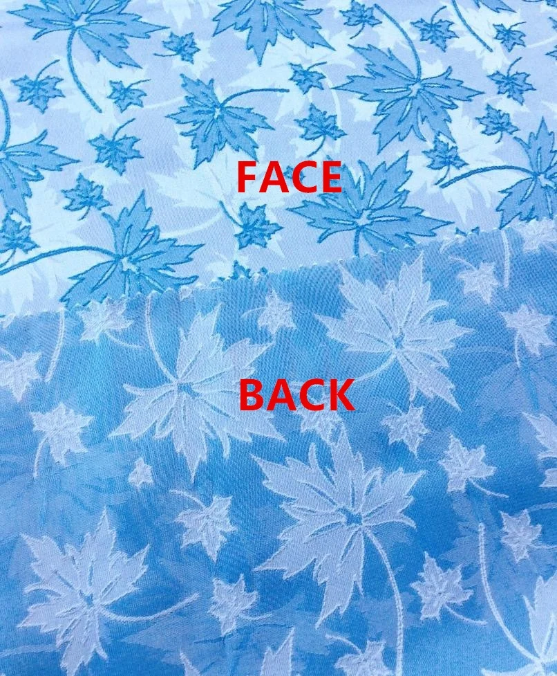 192gsm maple leaf design custom colored accepted yarn dyed woven brocade clothing fabric