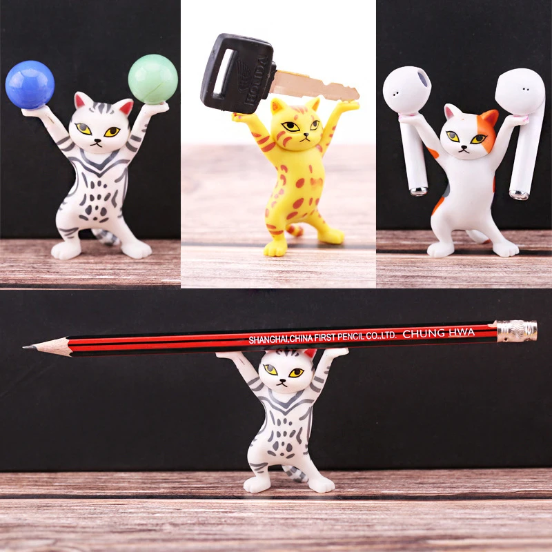 RuunJoy Танцующая кошка фигурка Декор анимационная модель кошки модная игрушка очаровательная Кошка Капсульная кукла украшение