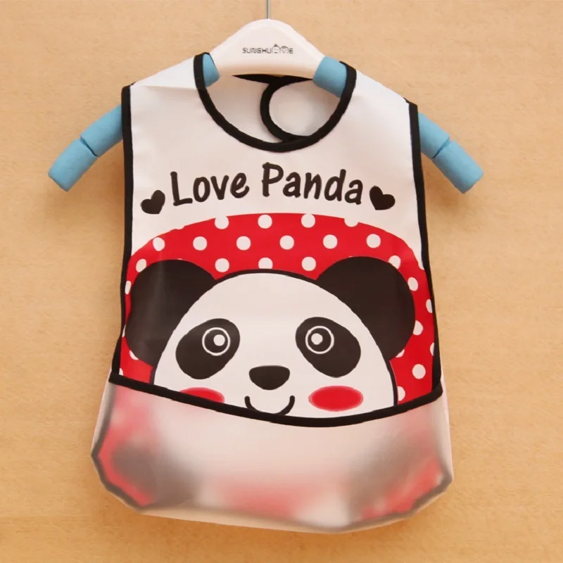 Waterproof baby drool bib Peva bib Colorful animal print baby drool bib