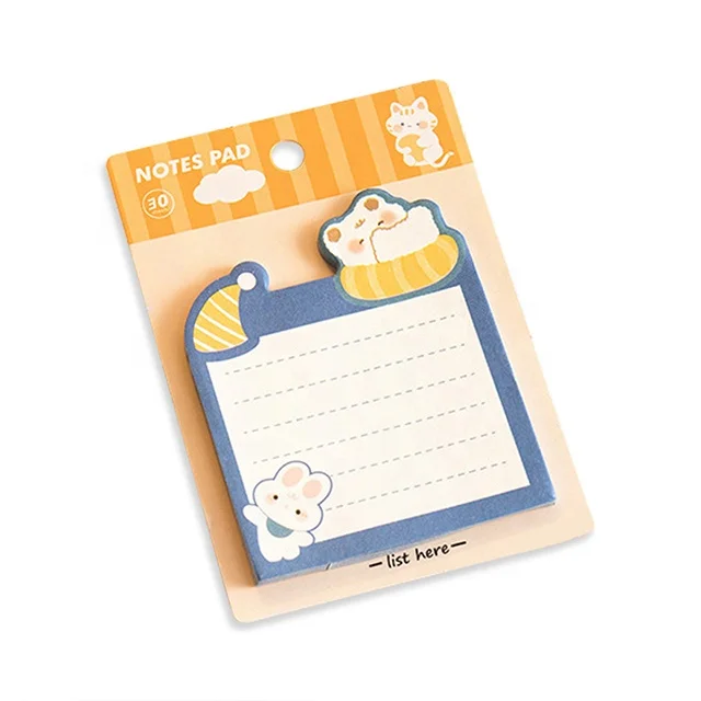 Customized  Kawaii Design Stationery Die Cut Sticky Note