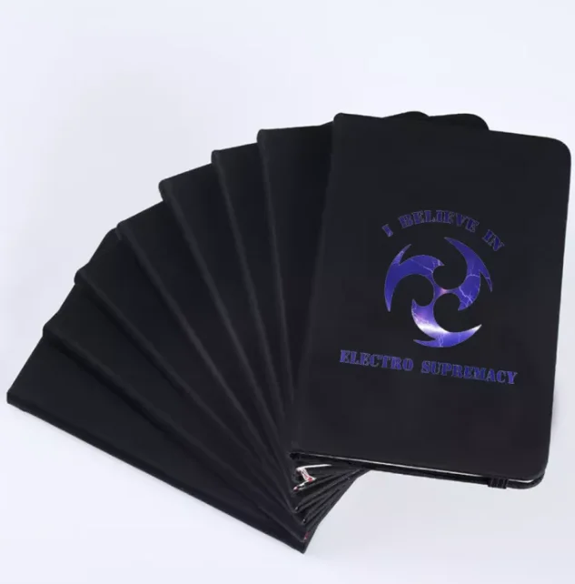 Game Genshin Impact Anime Peripl Notebooks Simple And Fashionable Office Black Matte Book Anime Cosplay Handbook