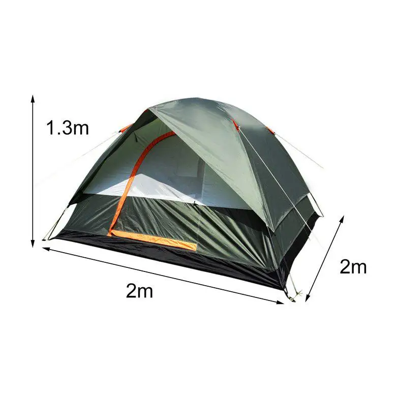 
Tent waterproof camping hiking polyester oxford cloth dual layers tent 4 people TC 
