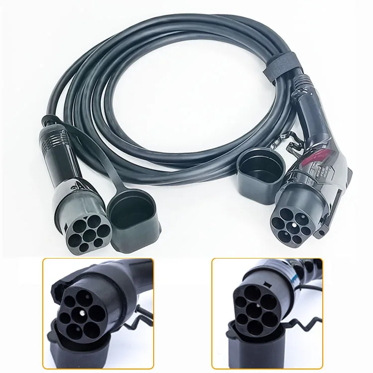 KangNi level3 vehicle ev fast charging cable Connector 7KW 32A single phase type2 to gbt IEC62196 AC Car Battery charger cable