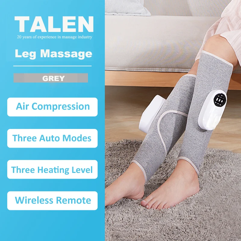 Massage products Wireless Cordless Air Compression Blood Circulation Heating Portable Leg And Calf Massager