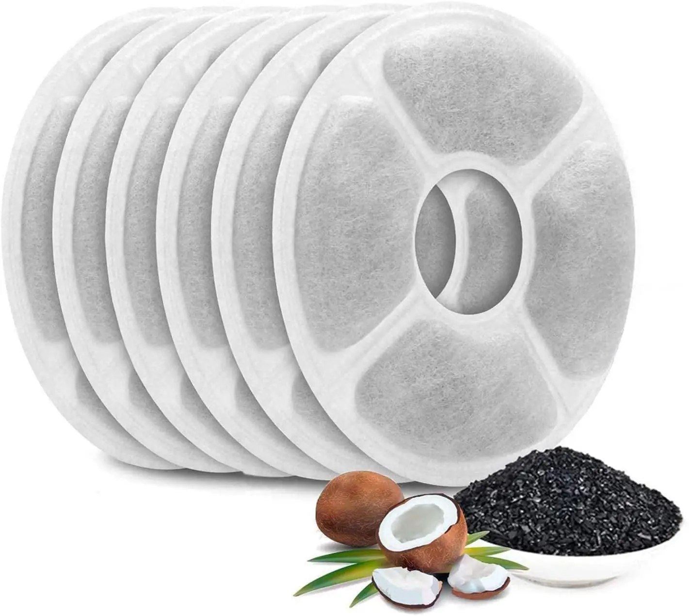 
Cat Water Fountain Filters, Pet Fountain Filter Triple Filtration System Replacement Filter 