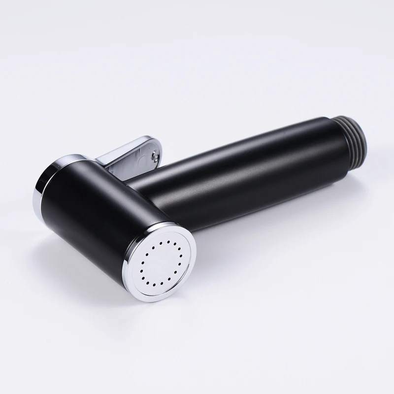 
Italy Shattaf Portable Travel Handheld Hot Cold ABS Black Bidet Spray Health Faucet For Toilet Bathroom 