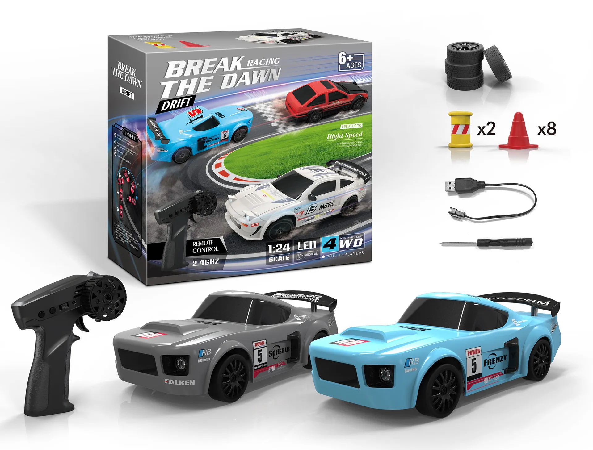 HOSHI S811 S812 S813 4WD 1/24 Радиоуправляемый Дрифт-Автомобиль 2 4 г высокоскоростной пульт дистанционного управления для детей подарок рождественские игрушки