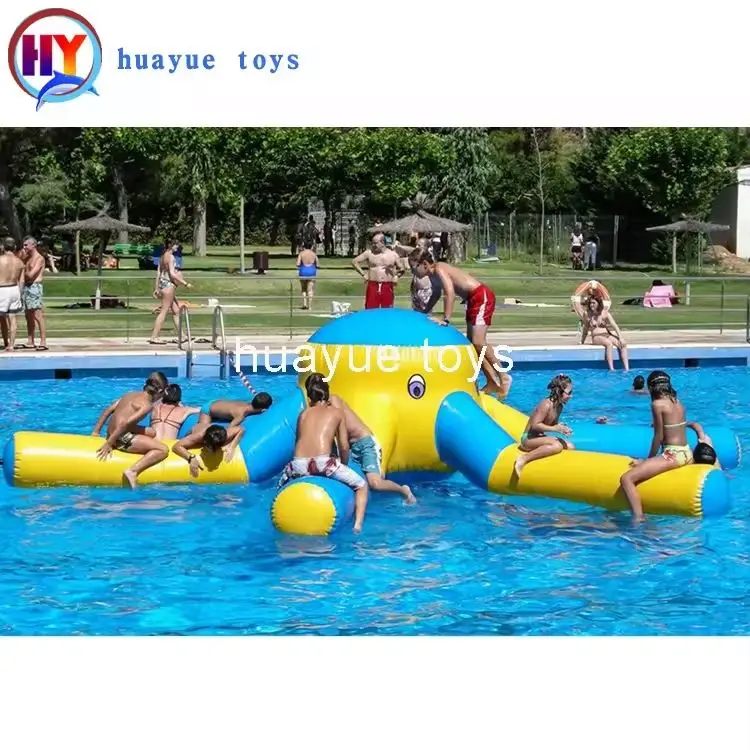 HUAYUE Best Price Hot Sells Portable Commercial Activity Mobile Factory Price Floating  Climbing Toy Inflatables Octopus Water