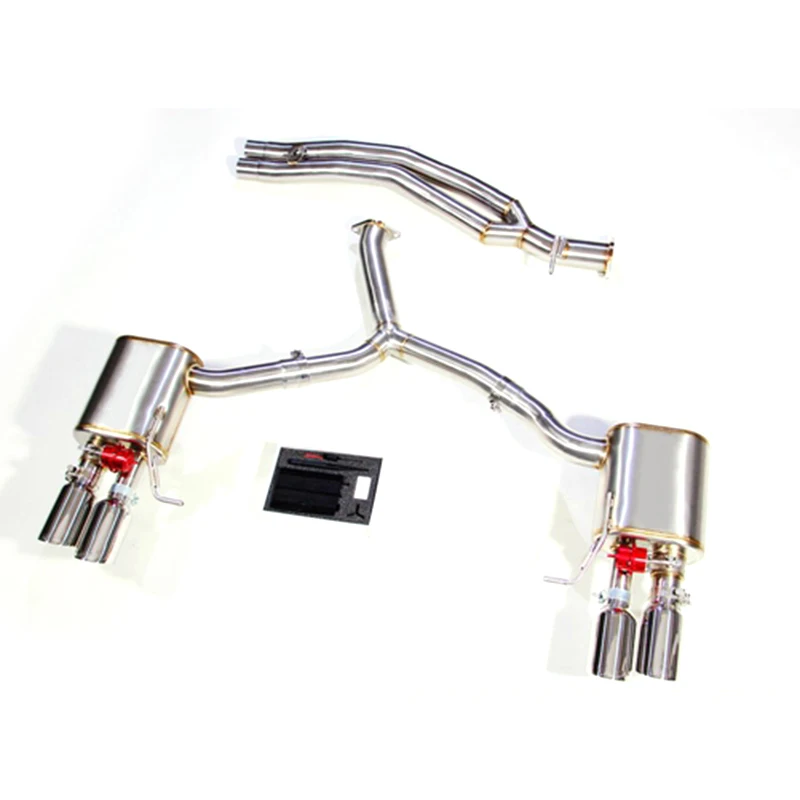 Hot Sale High Quality Stainless Steel High Flow Exhaust System Universal Car Sound Whistle Muffler Exhaust Pipe for Audi Rs4