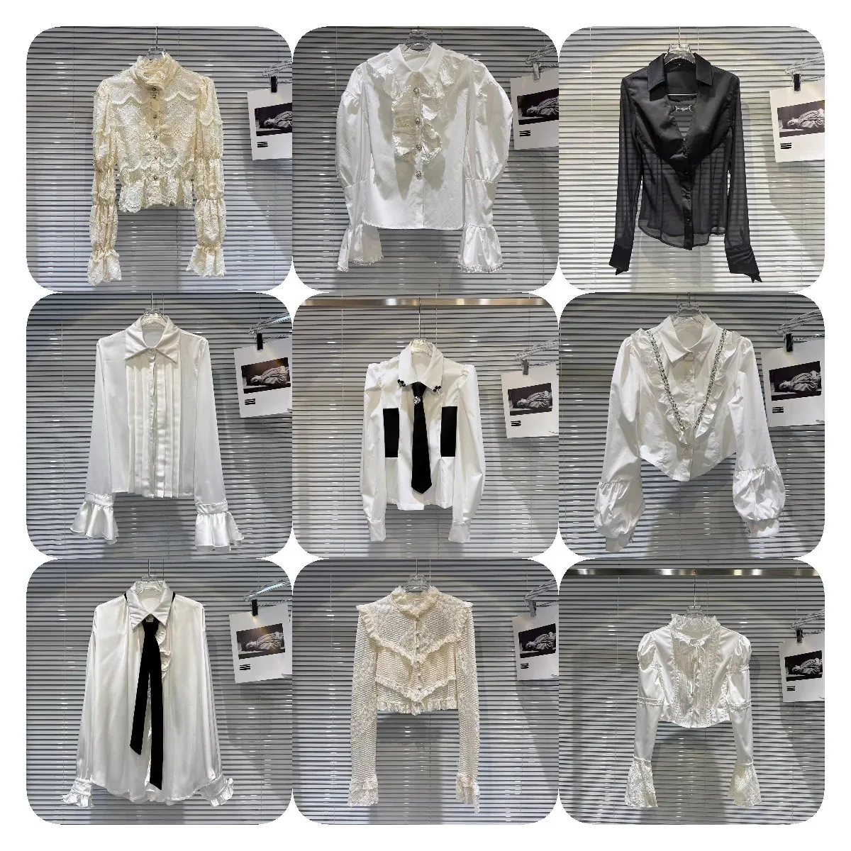 Loose Casual Shirts Basic Office Lady Blusa Turn-Down Collar Vintage Print Tops Elegant Chiffon Women Blouses