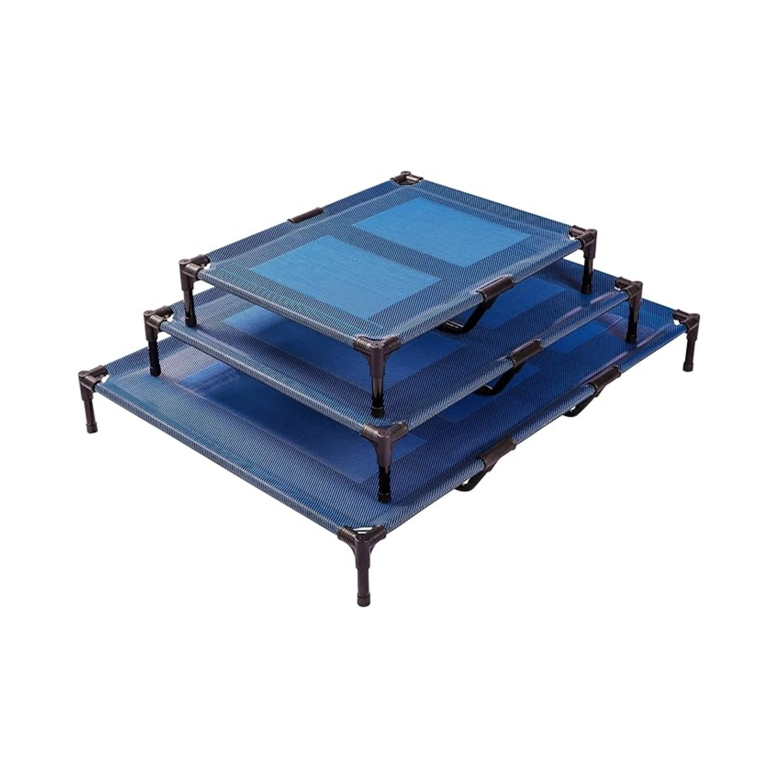 Luxury Fluffy Elevated Pet Bed Solid Print Organic Cooling Coffin with Foldable Polyester Targeted for Dogs