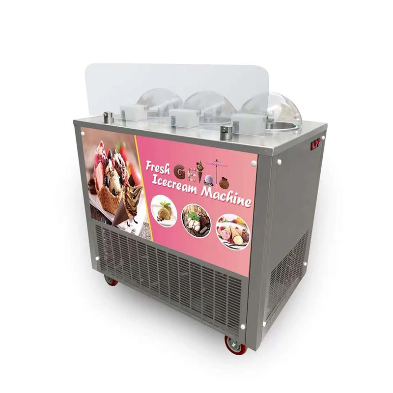 GOOPIKK Hot Product Commercial Hard Ice Cream Front Bar Batch Freezer Gelato Making Equipment with Mix Bowl