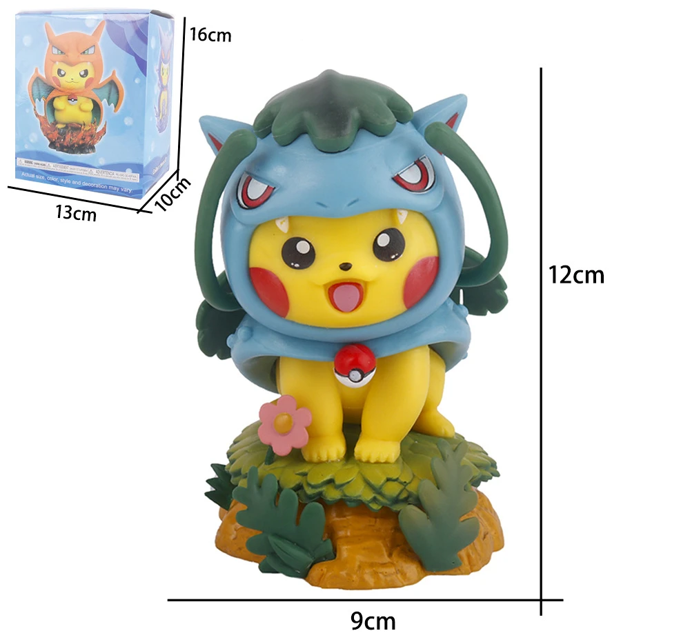 12 см Pokemoned Pickachu Косплей Милая аниме фигурка для коллекции украшения модели игрушки