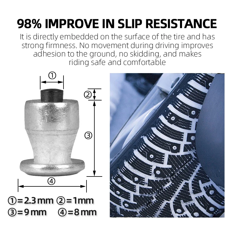 JB8-10-2 Tungsten Carbide Snow Road Winter Car Tire Studs