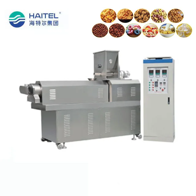 Easy to operate corn snacks food double twin screw extruder machine for food factory