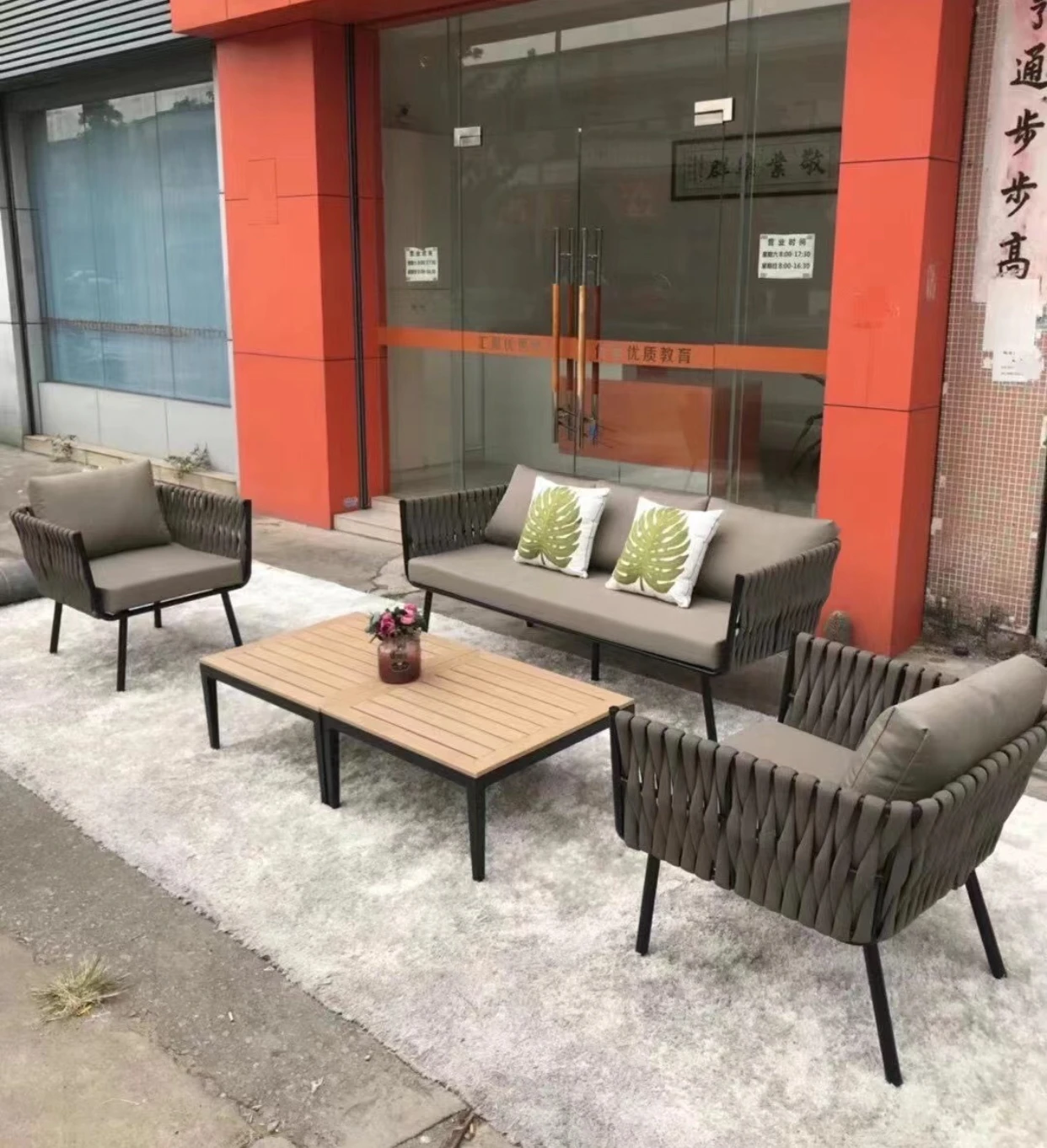 outdoor wicker furniture sofa garden chair set for garden use