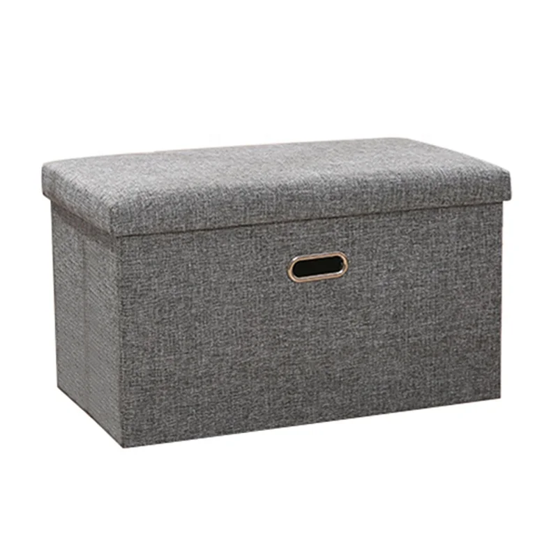 Factory Outlet Multi-size Shoe Changing Portable Stool Fabric Rectangle Folding Bench Storage Ottoman Of Living Room