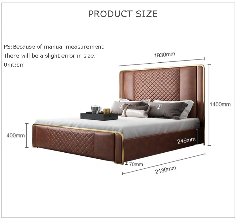 Cheap Nordic minimalist leather bed home furniture high headboard bed 5 star hotel bed linen solid wood frame