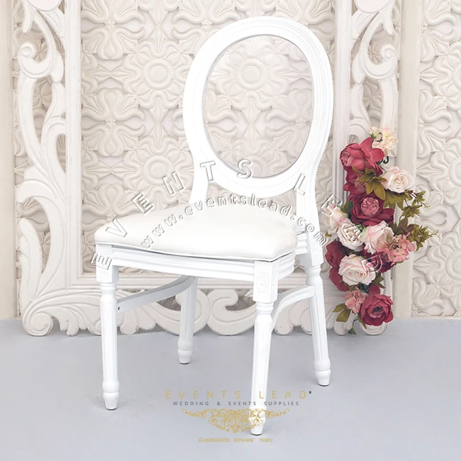 Country French KD Style Plastic Home Furnitures Banquet Chair Outdoor Louis Ghost Chairs