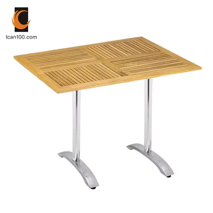 OEM Outdoor Garden Table Bistro Hotel Restaurant Furniture Solid Wood Top Coffee Table