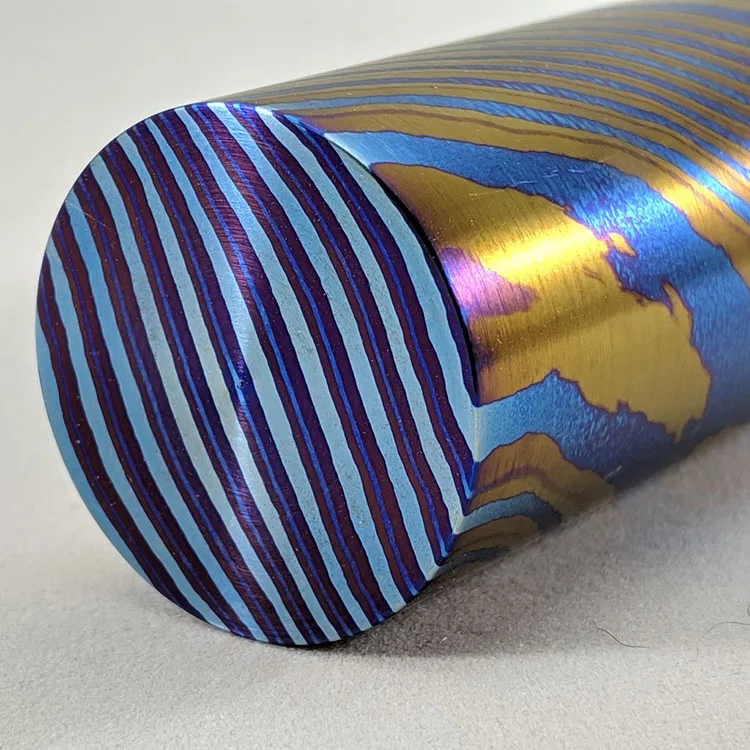 Baoji ручная работа титановый дамасский стержень малазийский бар timascus mokuti бар поставщик материал для лошадей диаметр 25 мм