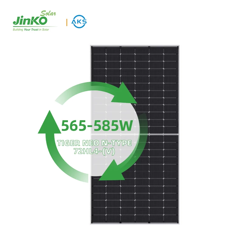 Neo N-type Solar Panel AKS Jinko Tiger  72HL4-BDV    560W 565W 570W 575W 580W Bifacial Module Dual Glass Jinko Solar Solarpanel