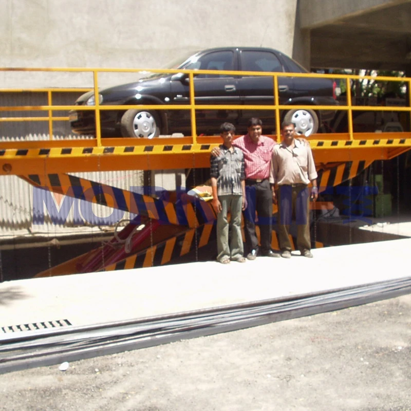 MORN customized underground garage car scissor lift vehicle single deck basement stationary car parking lift for sale