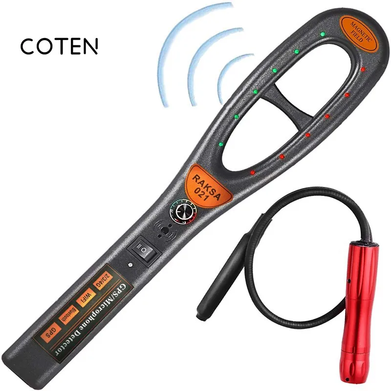 Raksa 021 Portable Anti Spy Hidden Camera Detector GSM Audio Bug Finder GPS Scanner Large Detection Range