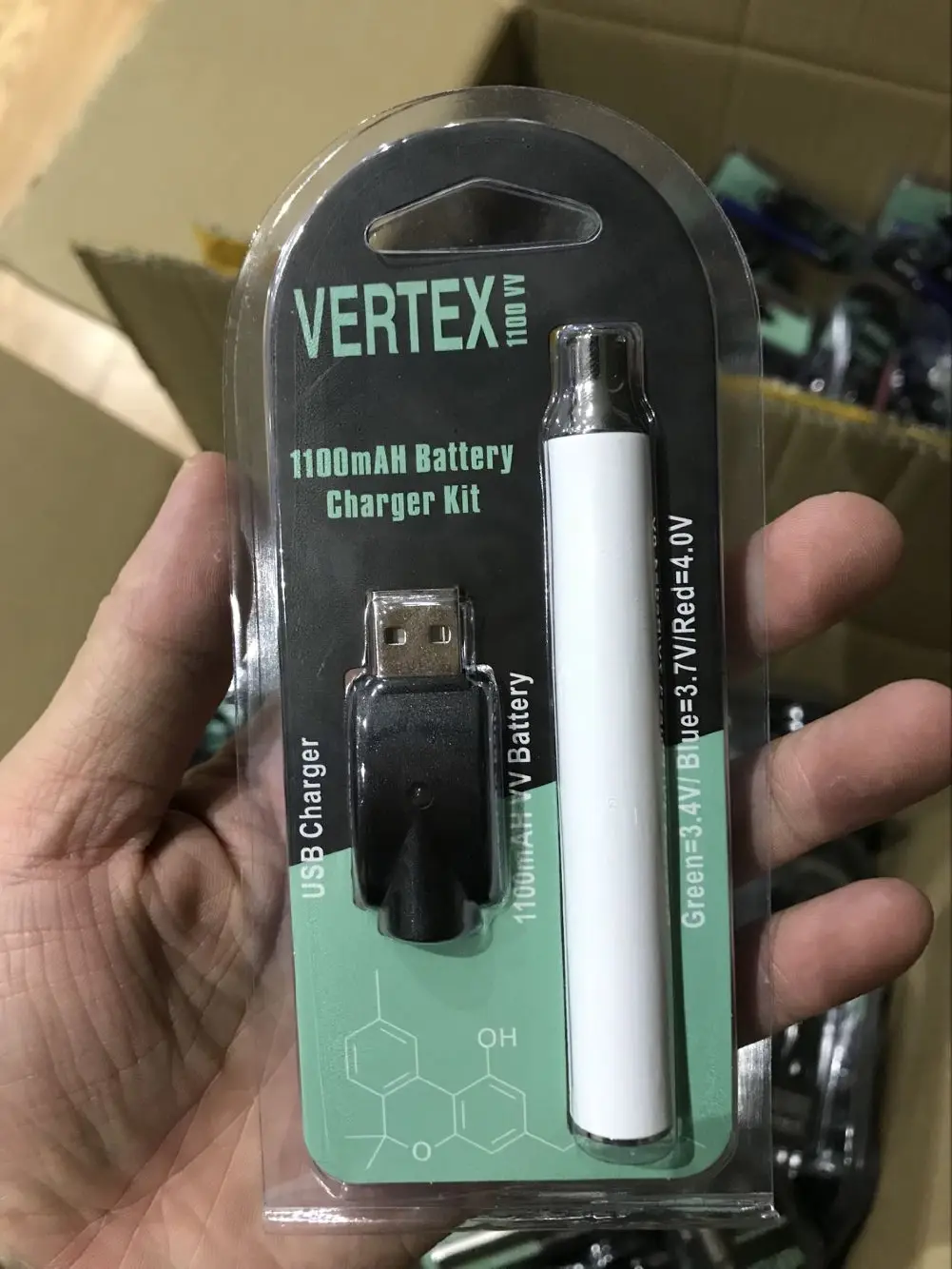 Variable voltage vertex1100 mah cbd vape battery 510 thread welcome custom logo