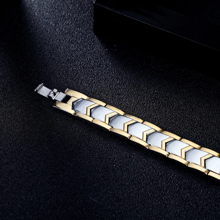 Stainless Steel Best Kinetic Health Negative Ion Magnetic Mens Japan Power Healing Quantum Bio Energy Bracelet