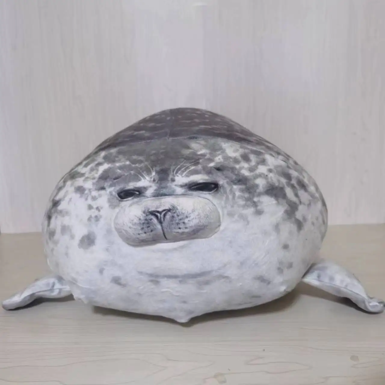 Newstar Seal Pillow Cute Seal Plush Toy with 4 Baby Seal Plushies in Her Tummy Cotton Stuffed Animals Gift for Kids