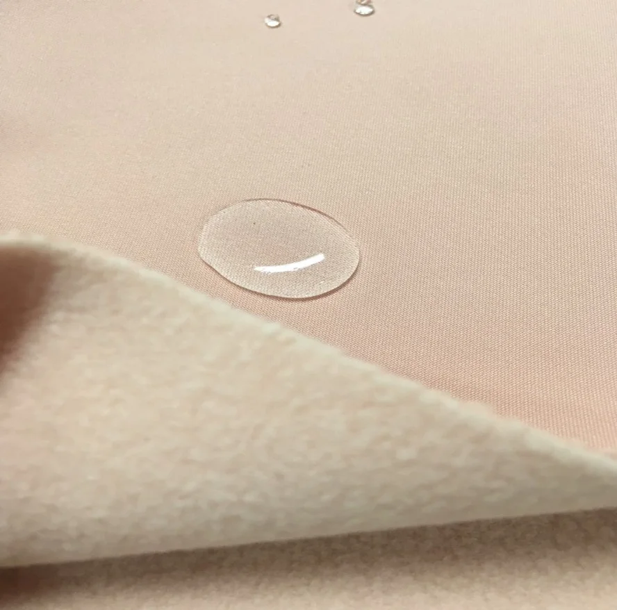 New collection waterproof softshell 3 layer breathable laminated fleece fabric