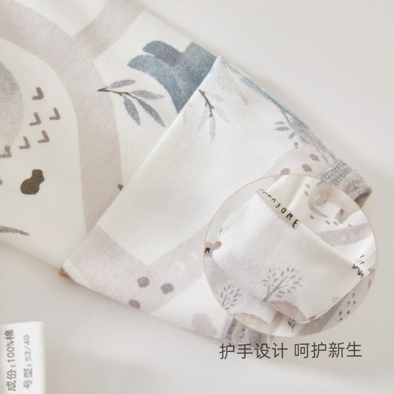 Newborn Semi-Back Clothing Boneless Sewing Clothes Baby Cotton Long-Sleeved Top Gown Underwear For Babies