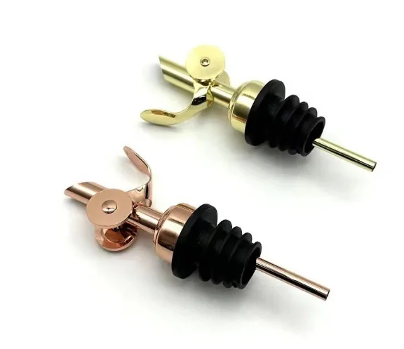 Home Bar Accessories Automatic Flip Liquor Pour Spout Olive Oil Dispenser For Wine Bottles Pourer Stainless Steel Pouring Spout