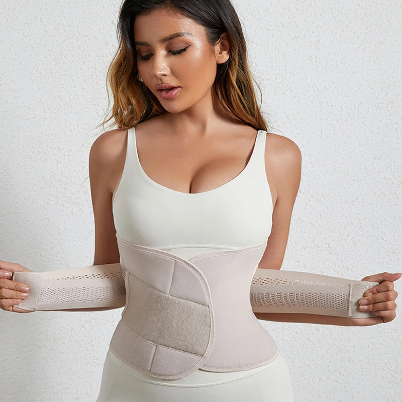 Hot Sale Double Compression Waist Trainer Shapewear Adjustable Waist Trimmer Belt body shaper hips for women