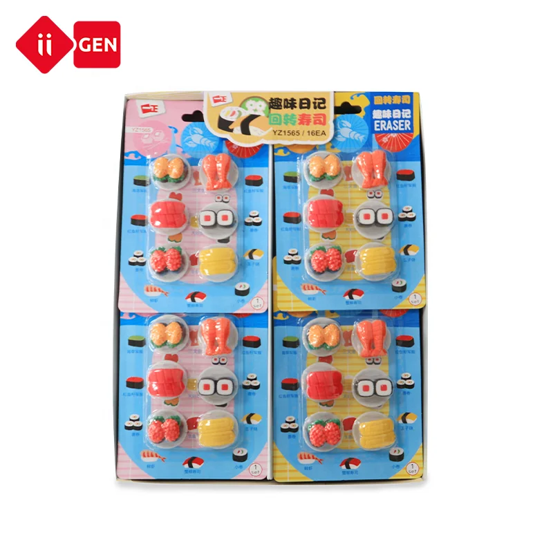 IIGEN Wholesale School Office Use Assorted susi erasers  Toy Set  for Kids Reward Party Favors  Pencil Erasers