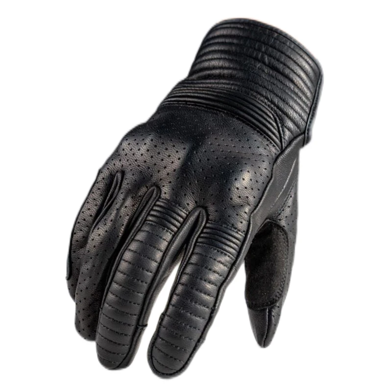 ALIEN SNAIL Vintage Motorcycle Gloves Genuine Leather Goat Leather All Finger Touch Screen Finger Joint Protection Gloves Winter